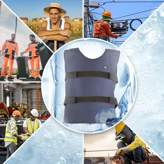 7117 Cooling Vest for Men Women,Ice Water Circulating Cooling Vest,Summer Cooling Vest,Adjustable,With Portable Power Supply