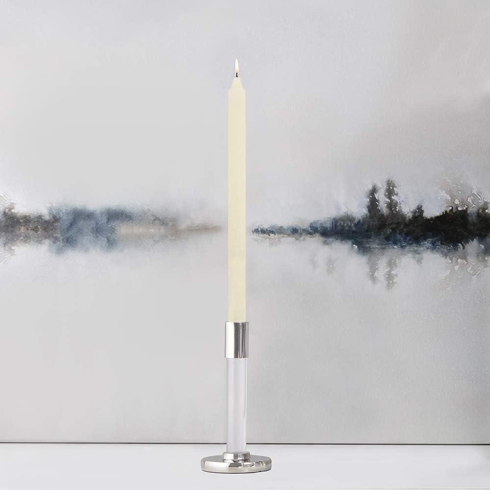 58217 Arista Timberline – Velas de cena sin perfume de 12 pulgadas, 12 unidades, color marfil