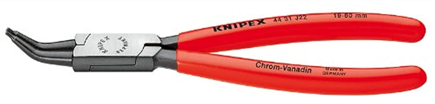 KNIPEX – Herramientas 44 31 J22 – Alicates Circlip, Internos, 45 Grados en ángulo, Punta Forjada, Diámetro de Diámetro de Diámetro de 34″-2 364″