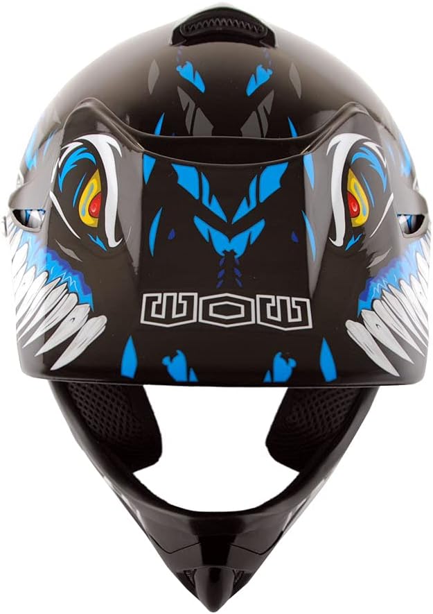 WOW Casco de motocross BMX MX ATV Dirt Bike Dianasour Dragon + gafas + guante marciano juvenil
