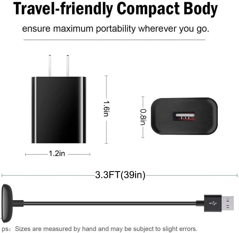 Cargador de reloj para Fitbit Charge 6Charge 5, cable de carga Fitbit Luxe de repuesto, Fitbit Luxe Edición Especial Smartwatch Base de carga,