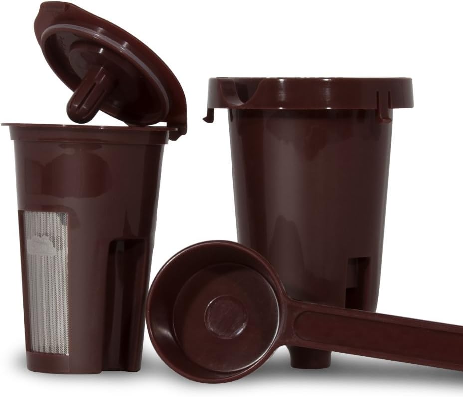 Perfect Pod Eco Fill MAX – Juego de cápsulas de café reutilizables y cucharadas de café, compatible con cafeteras Keurig 1.0