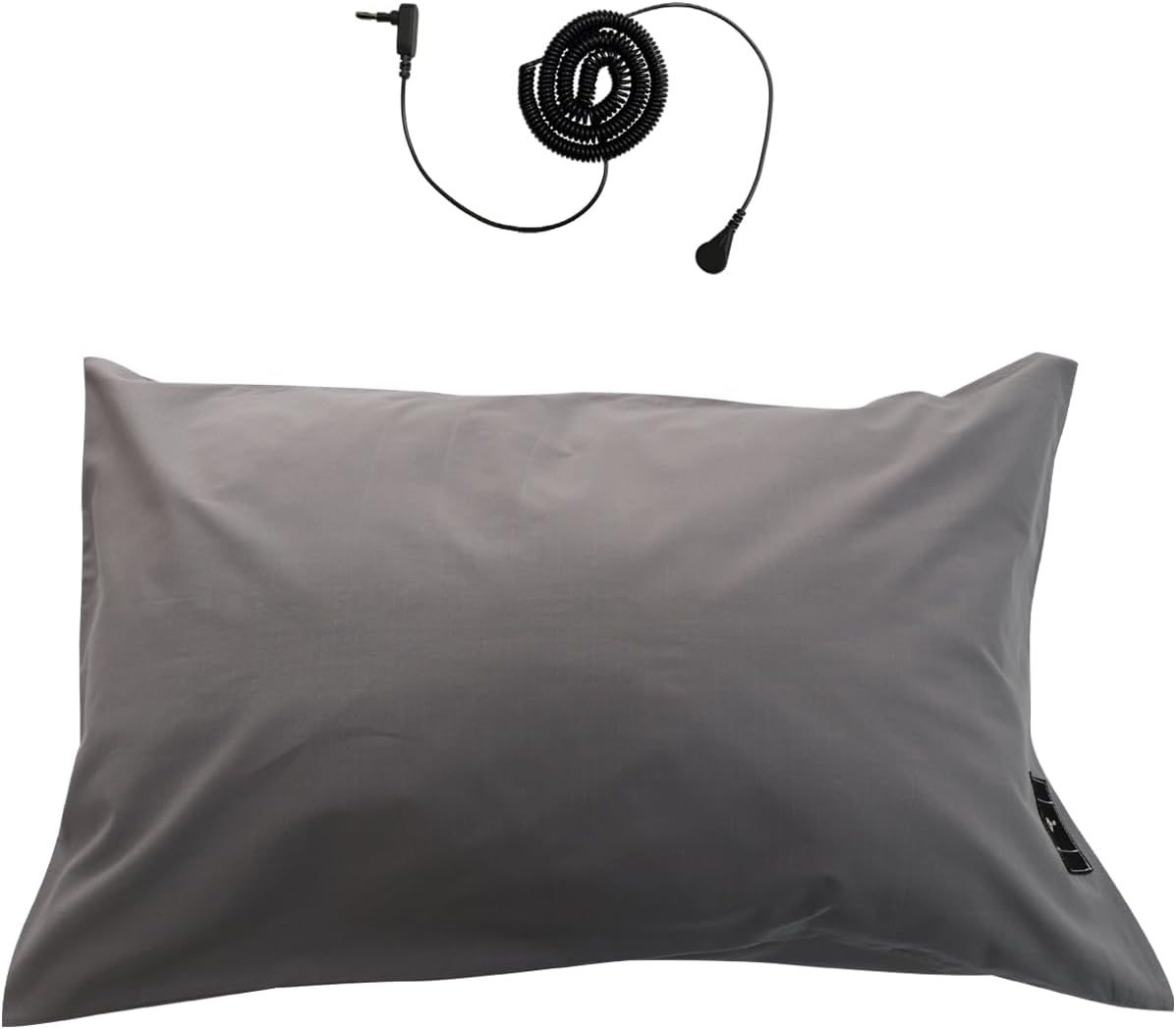 Funda de almohada de tamaño Queen, funda de almohada conductiva con fibra plateada para un mejor sueño, alivio del dolor, inflamación (20 x 30