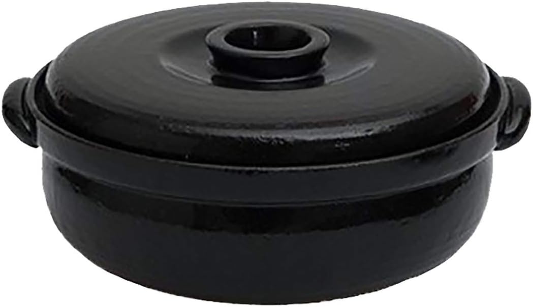 Olla japonesa Donabe Tsubo Banko-Yaki, para 4-5 personas, 3000 cc, color negro