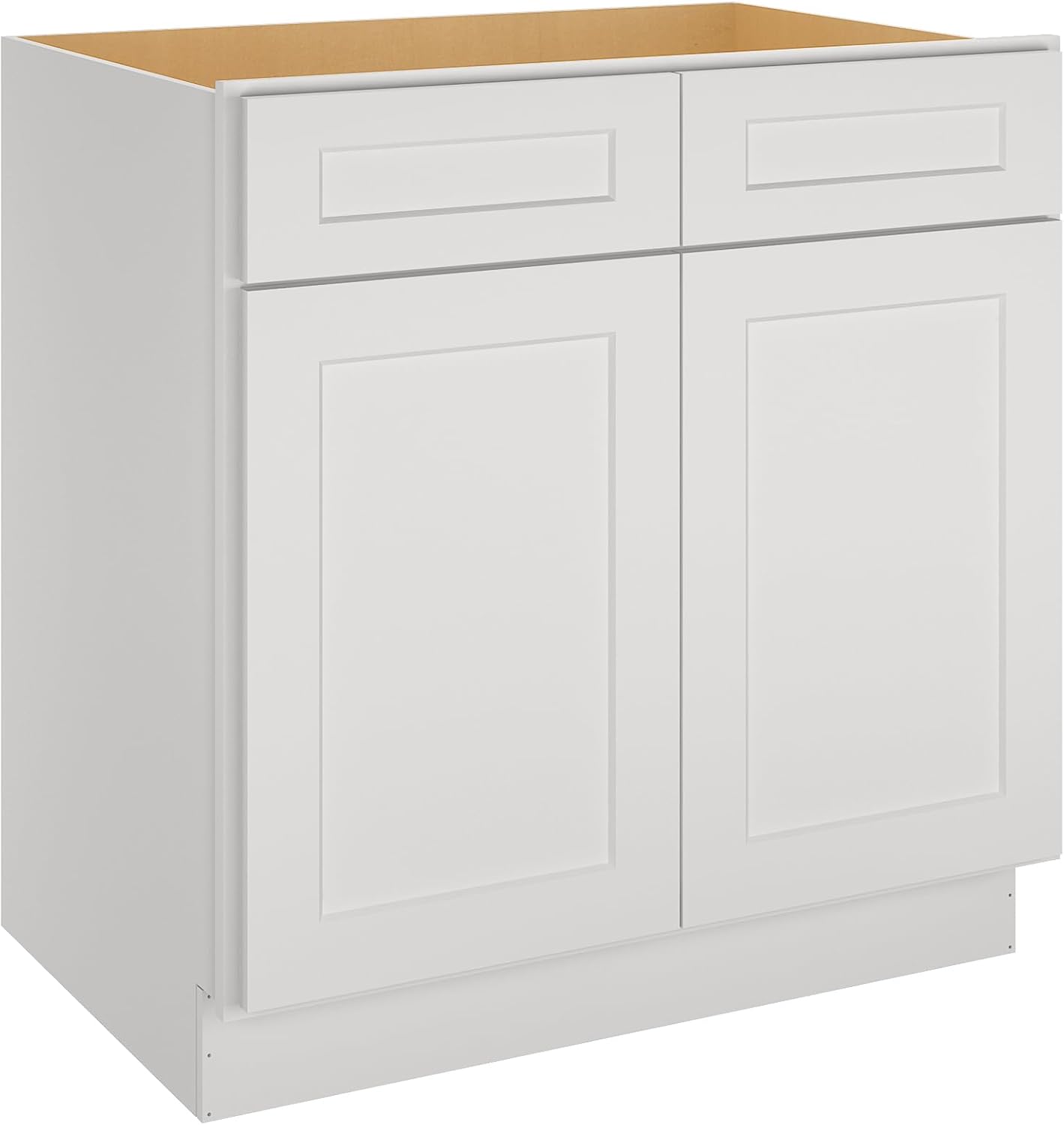 LOVMOR Gabinete de base para fregadero de cocina, gabinete sin ensamblar, unidad de almacenamiento de fregadero individual, gran capacidad, 24