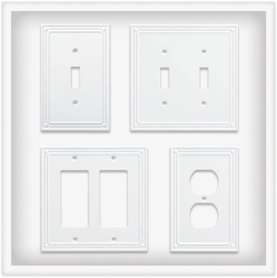Embellecedor para interruptor de pared Franklin Brass de diseño clásico de bolitas, embellecedor de interruptor, marco de interruptor