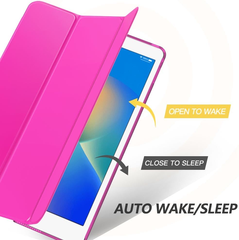 MoKo Funda para iPad 10.2, iPad de 9 generación 2021, iPad de 8 generación 2020, iPad de 7 generación 2019, funda inteligente delgada con soporte