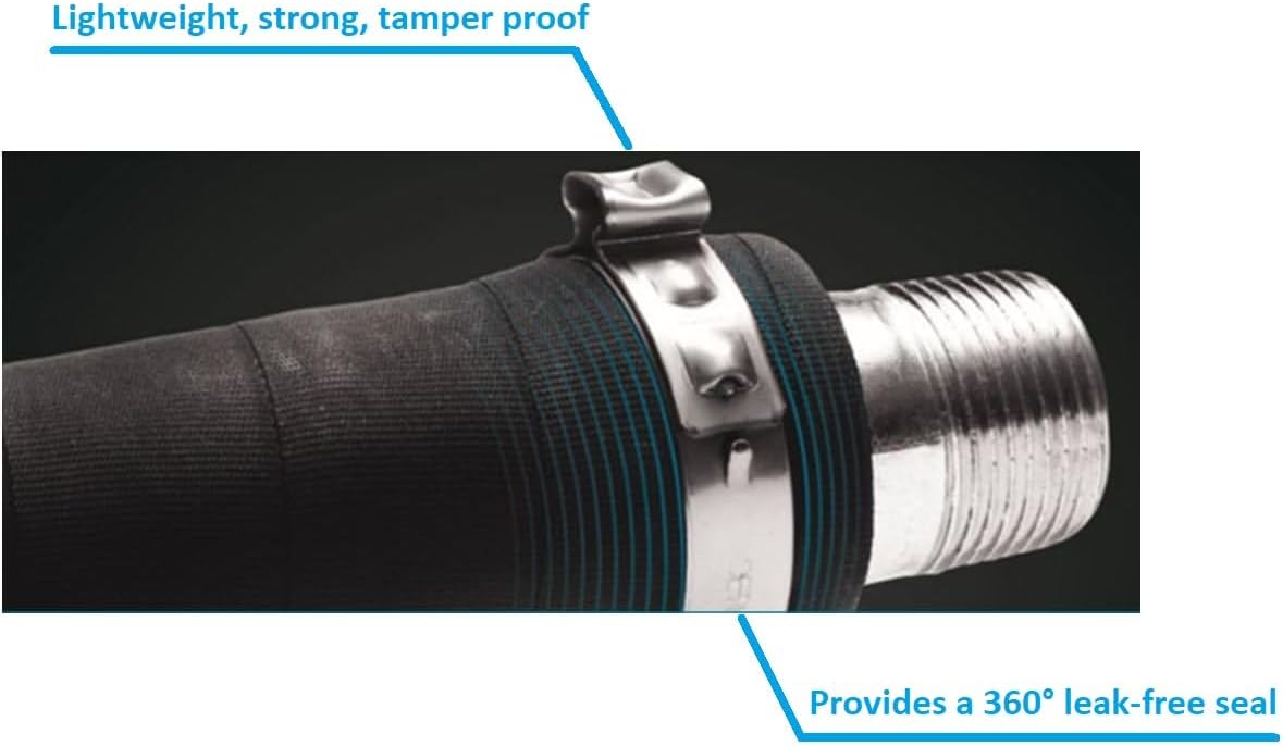 OCS Parts Oetiker – Abrazaderas de oreja serie 167, acero inoxidable 304, tamaño de 0.638 in, paquete de 10, dimensión de la banda 0.276 x 0.024 in,
