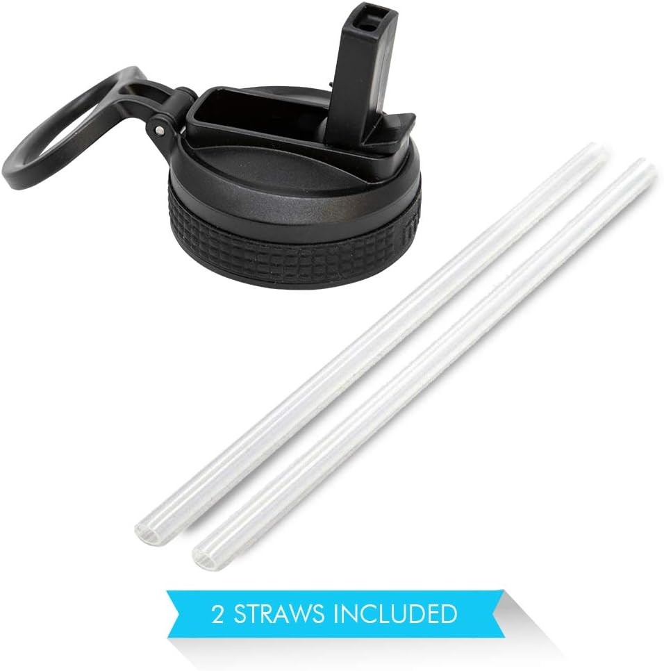 MIRA Tapa con popote para botellas de agua de boca ancha MIRA  Compatible con múltiples tamaños de botellas MIRA de 12, 18, 20, 22, 32 oz y 40 oz