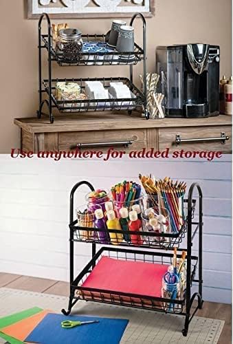 Organizador apilable para latas, soporte de exhibición angular de 2 niveles, soporte de cesta de frutas, estante de papas fritas, sensor