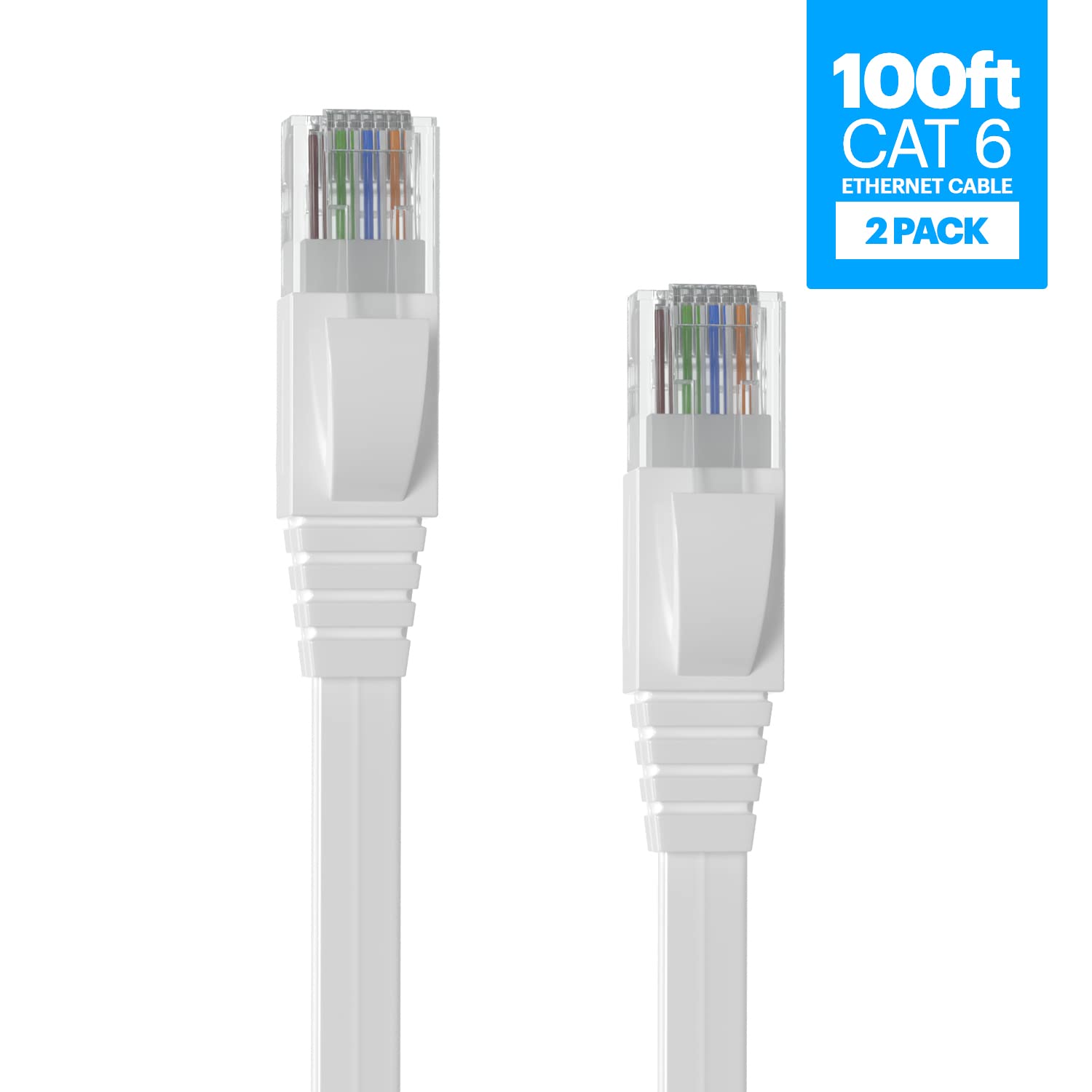 Amcrest CAT6E – Cable Ethernet POE de video con clasificación 4K, cable de red de alta velocidad de Internet de 100 pies para cámaras IP de