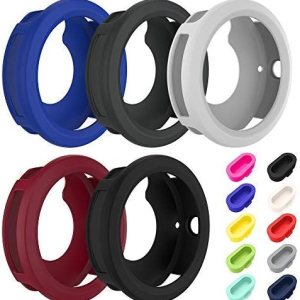5 fundas de silicona para reloj y 10 tapones antipolvo para Garmin Vivoactive 3 GPS Smartwatch, protectores de puerto de cargador AFUNTA y funda 5 fundas de silicona para reloj y 10 tapones antipolvo para Garmin Vivoactive 3 GPS Smartwatch, protectores de puerto de cargador AFUNTA y funda