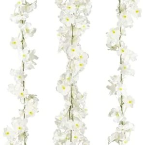 Guirnalda de flores de cerezo, 2 piezas de 70.9 in5.9 pies de seda artificial, enredaderas de flores de Sakura falsas para decoración de habitación Guirnalda de flores de cerezo, 2 piezas de 70.9 in5.9 pies de seda artificial, enredaderas de flores de Sakura falsas para decoración de habitación