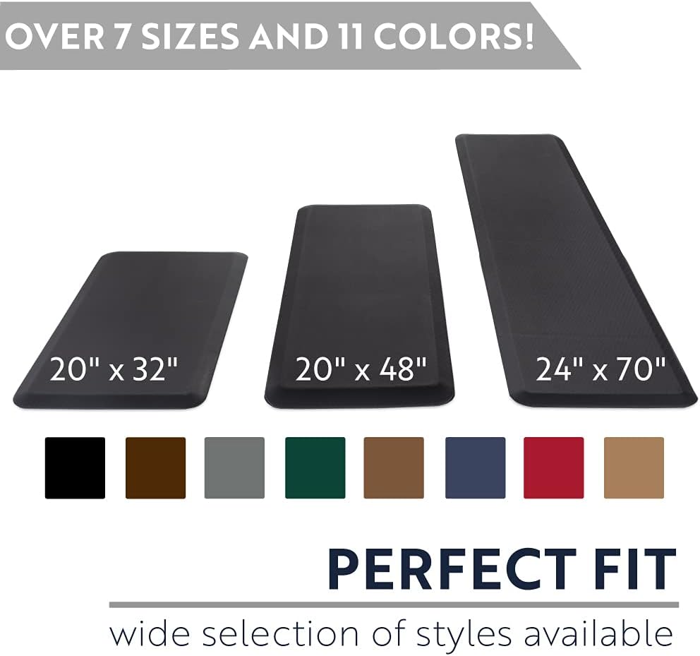 Kangaroo – Alfombrilla de cocina antifatiga de 1,9cm (34pulgadas), sin ftalatos, no tóxica, ergonómicamente diseñada para el suelo, alfombras para