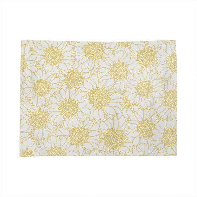 Mantel rectangular impermeable con patrón de flor de girasol blanco de 60 x 90 pulgadas, para fiestas, cocina, picnic, decoración de boda, al aire