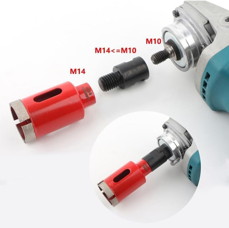 2 unids accesorio de amoladora angular M14 rosca macho a M10 hembra adaptador convertidor para amoladora angular, pulidora de diamante núcleo de