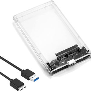 Tianle Carcasa para disco duro de 2.5 pulgadas, SATA a USB 3.1 6 Gbps, caja transparente para disco duro externo sin herramientas, compatible con Tianle Carcasa para disco duro de 2.5 pulgadas, SATA a USB 3.1 6 Gbps, caja transparente para disco duro externo sin herramientas, compatible con