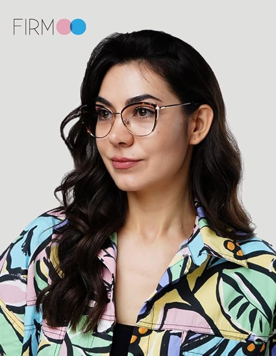 Firmoo Lentes de bloqueo de luz azul, antifatiga ocular, anti dolor de cabeza, corte UV, gafas de lectura para computadora Cateye con aumento
