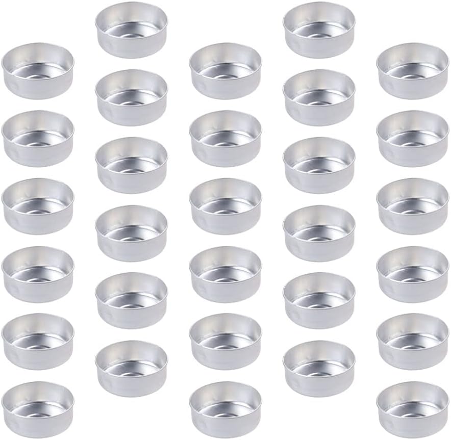 SEWACC 300 piezas de latas de luz de té de aluminio, vasos de cera para velas, caja vacía, lata de té de metal, recipiente para hacer velas