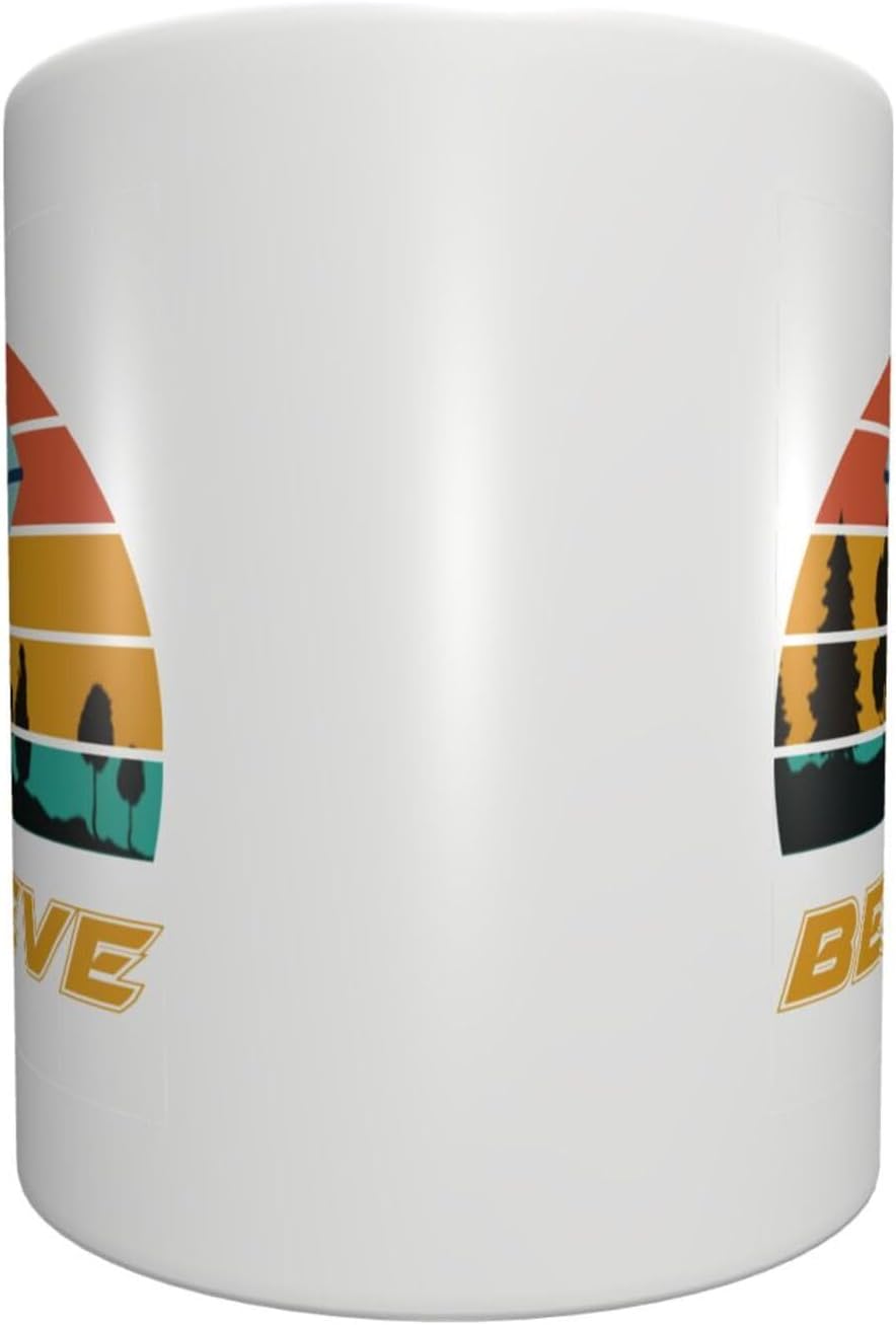 Sasquatch y UFO Alien Believe Bigfoot – Tazas de café, textura elegante y esmalte que se pueden utilizar en oficinas, escuelas, hogar y restaurante,