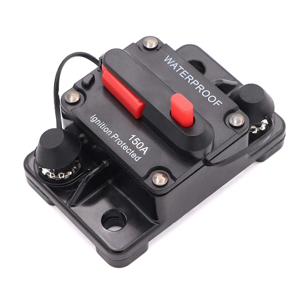 ANJOSHI Disyuntor de 150 amperios con reinicio manual para automóvil, camión, RV, ATV, motores marinos, sistema de audio de barco, protección contra