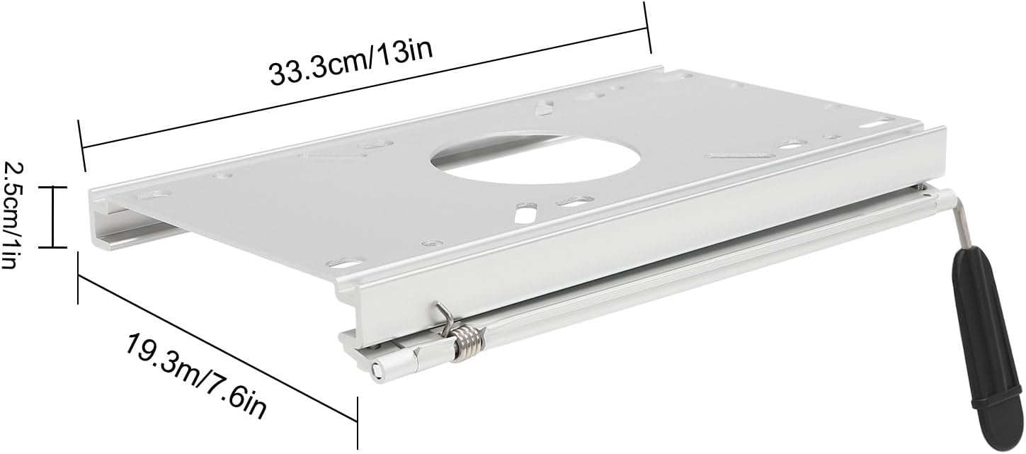 Soporte de montaje para asiento de barco, banco deslizante, placa deslizante para asiento de yate con asa, base de asiento de aluminio chapado