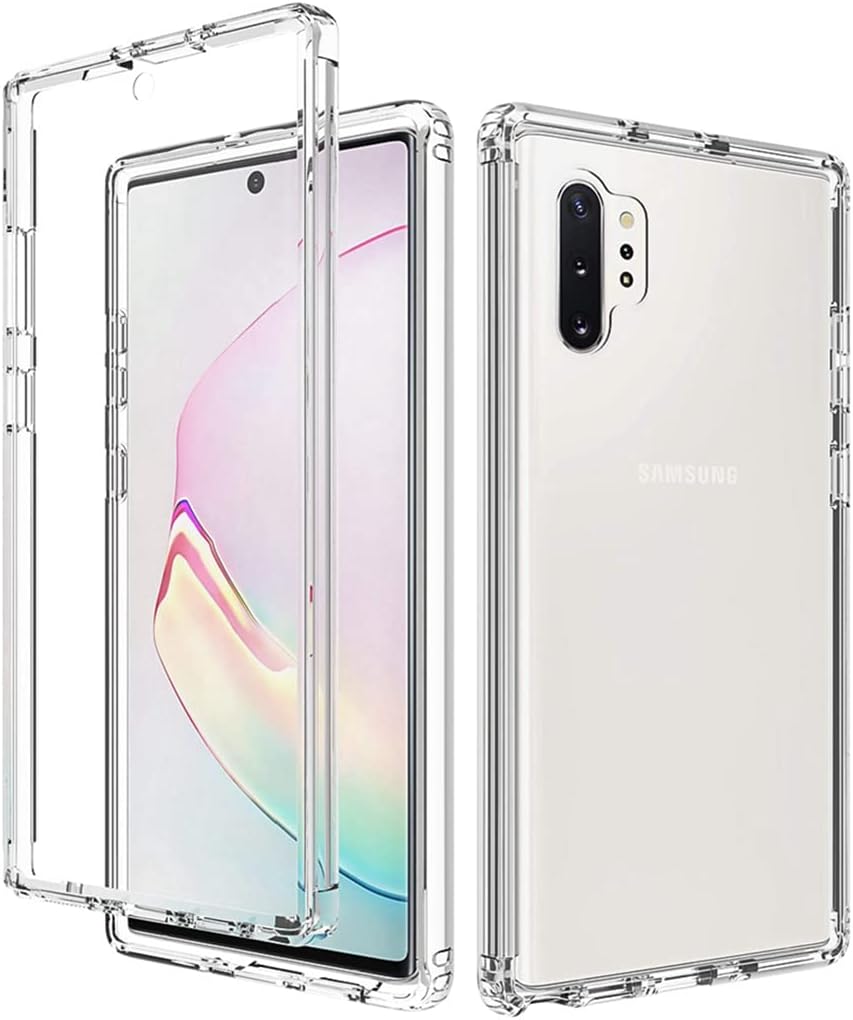 Vavies Funda compatible con Galaxy Note 10 PlusNote 10+ N975U con protector de pantalla de vidrio templado, cuerpo completo, a prueba de golpes,