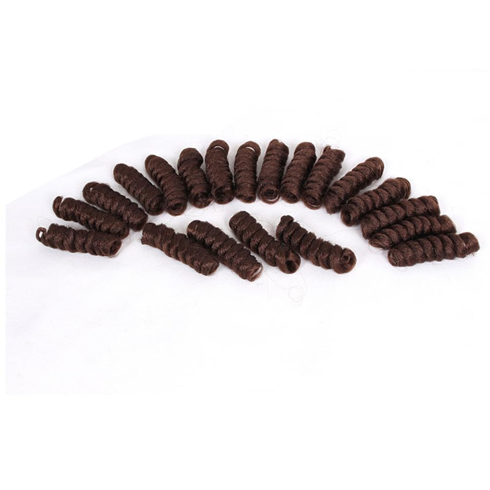 Haolocs – 3 paquetes de extensiones de cabello sintético Kenzie Curl de ganchillo, trenzas cortas de ganchillo trenzado, rizos con espiral de rebote