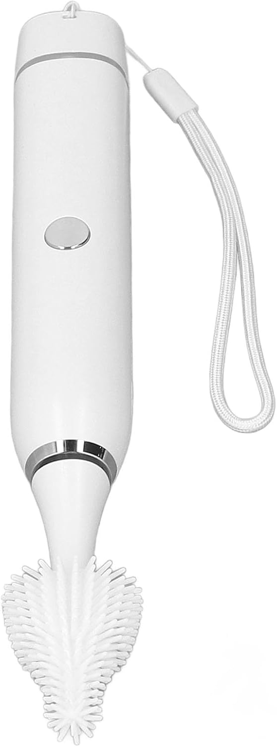 Juego de cepillos eléctricos para biberones, cepillo telescópico de silicona para botella con mango largo, cepillo de biberón con limpiador de pezón