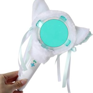 Funda de palo de luz, fundas de palo de luz de dibujos animados de felpa, palitos brillantes, funda protectora decorativa con forma de oreja de Funda de palo de luz, fundas de palo de luz de dibujos animados de felpa, palitos brillantes, funda protectora decorativa con forma de oreja de