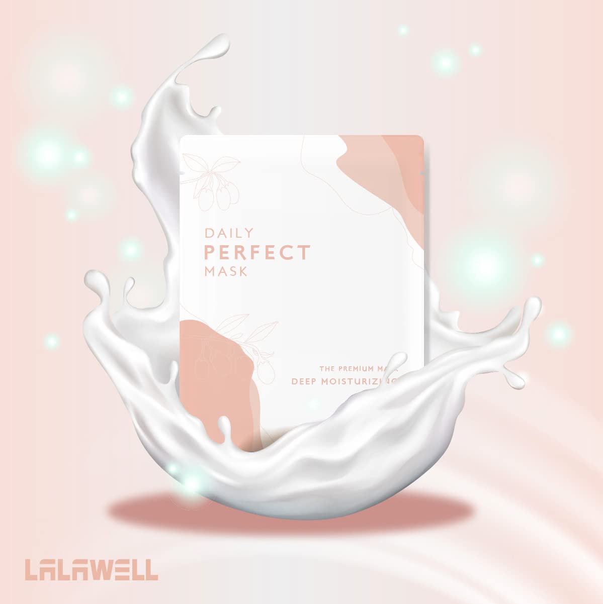 LALAWELL Mascarilla facial coreana  Máscara perfecta para el día a día, máscara de hoja de alta calidad, profundamente hidratante, iluminadora y