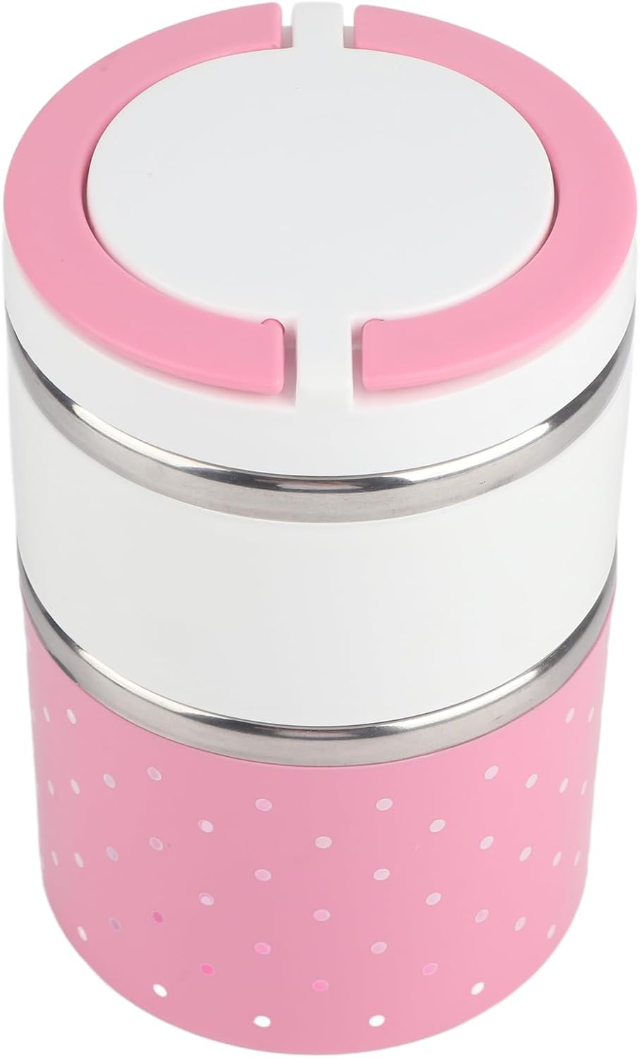 Aramox Lonchera térmica térmica de acero inoxidable de 2 capas, contenedor de alimentos con compartimento caliente, fiambrera Bento, lonchera
