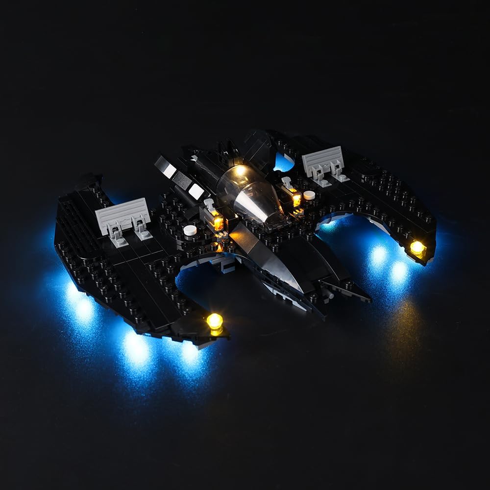 Kyglaring Kit de iluminación LED (sin modelo) diseñado para Lego DC Batwing Batman vs The Joker 76265 DC Super Hero Model Kit de construcción – sin