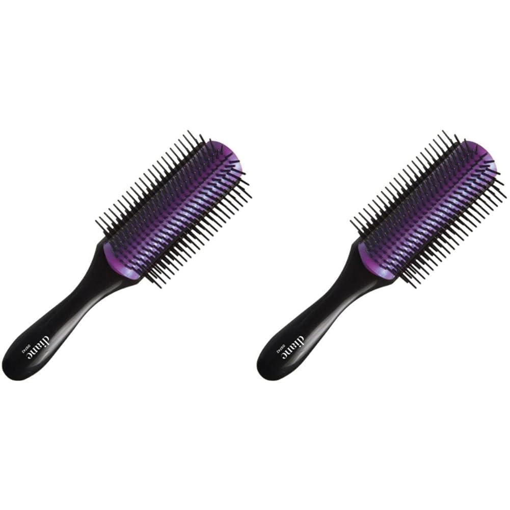 Diane Cepillo de pelo de nailon para desenredar, separar, dar forma y definir el cabello húmedo grueso o rizado, se desliza a través de los enredos