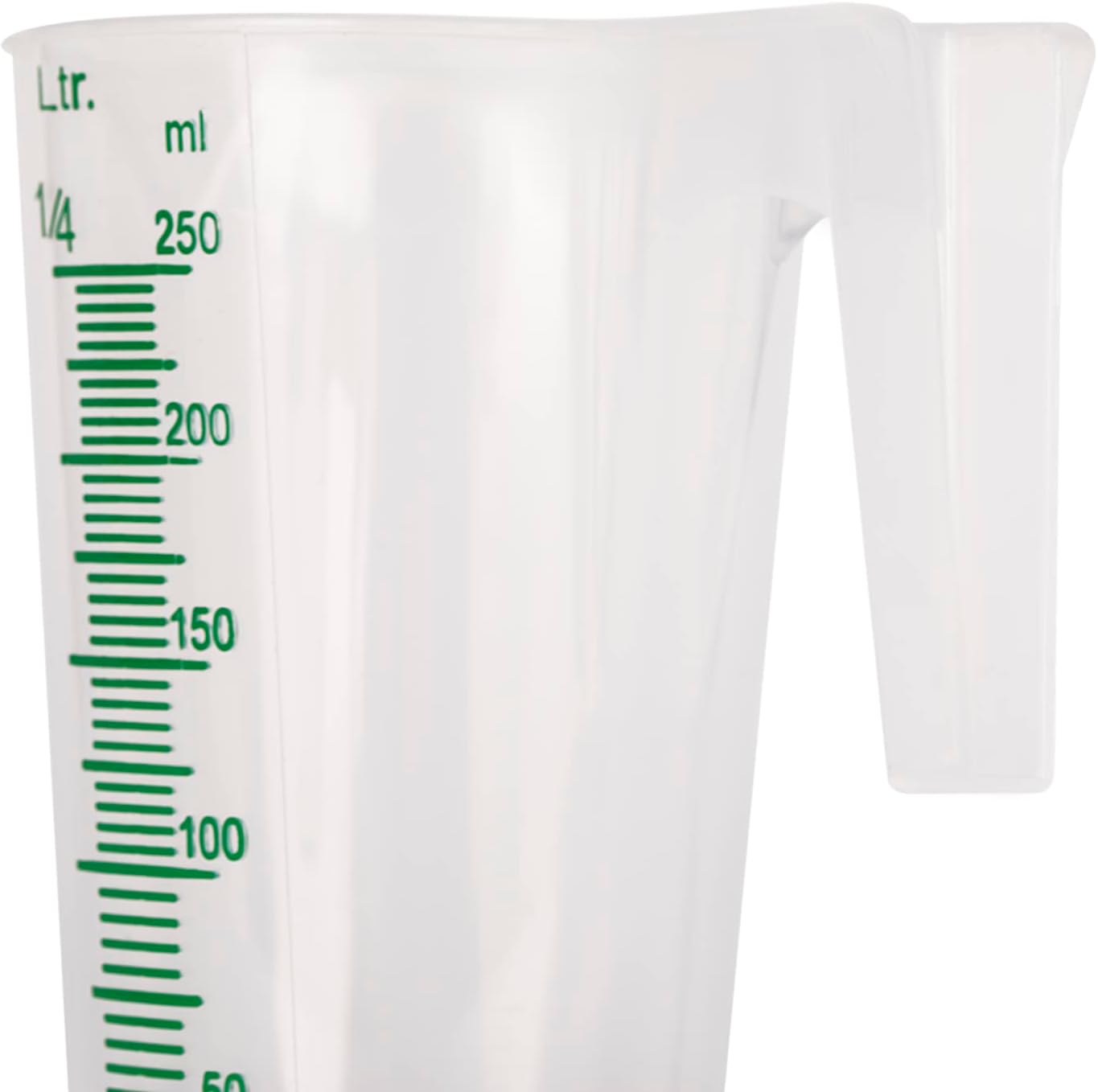 GROWDOTS Jarra de medida de 8.5 fl oz de grado alimenticio de plástico graduado de medición graduada contenedores redondos graduados líquidos de