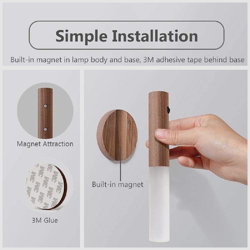 Sensor de cuerpo inteligente con carga USB, luces nocturnas con sensor de movimiento, luces nocturnas, lámpara de inducción de pared para