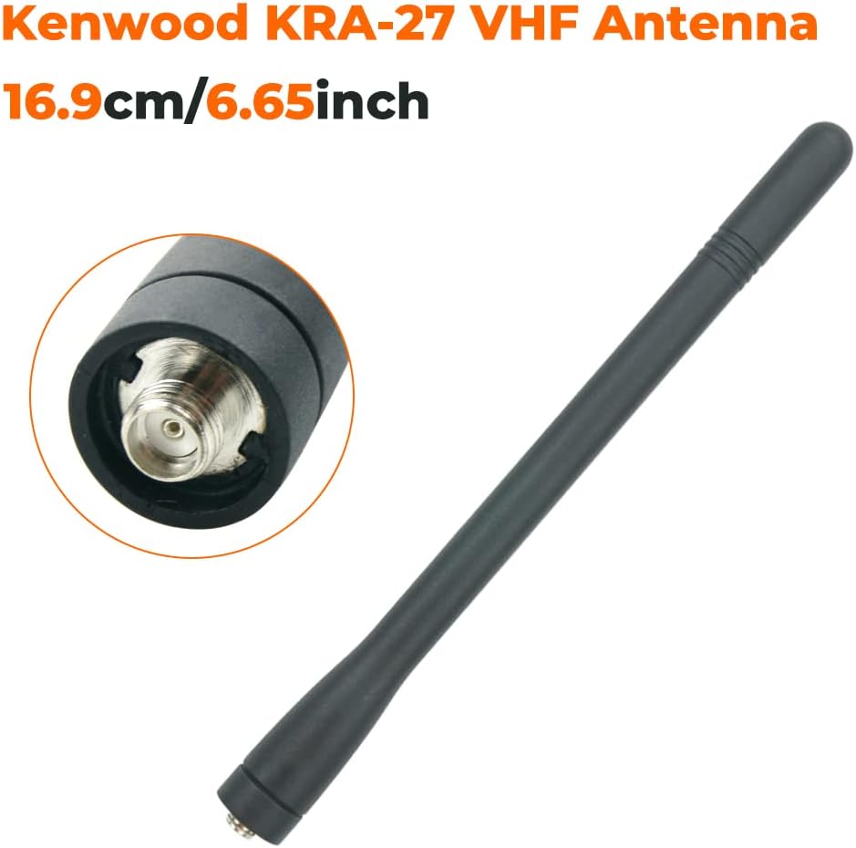 Kenwood KRA-27 Antena helicoidal VHF para Kenwood TK2140 TK2160 TK2170 TK2307 TK5210 antena de radio portátil VHF 2 unidades