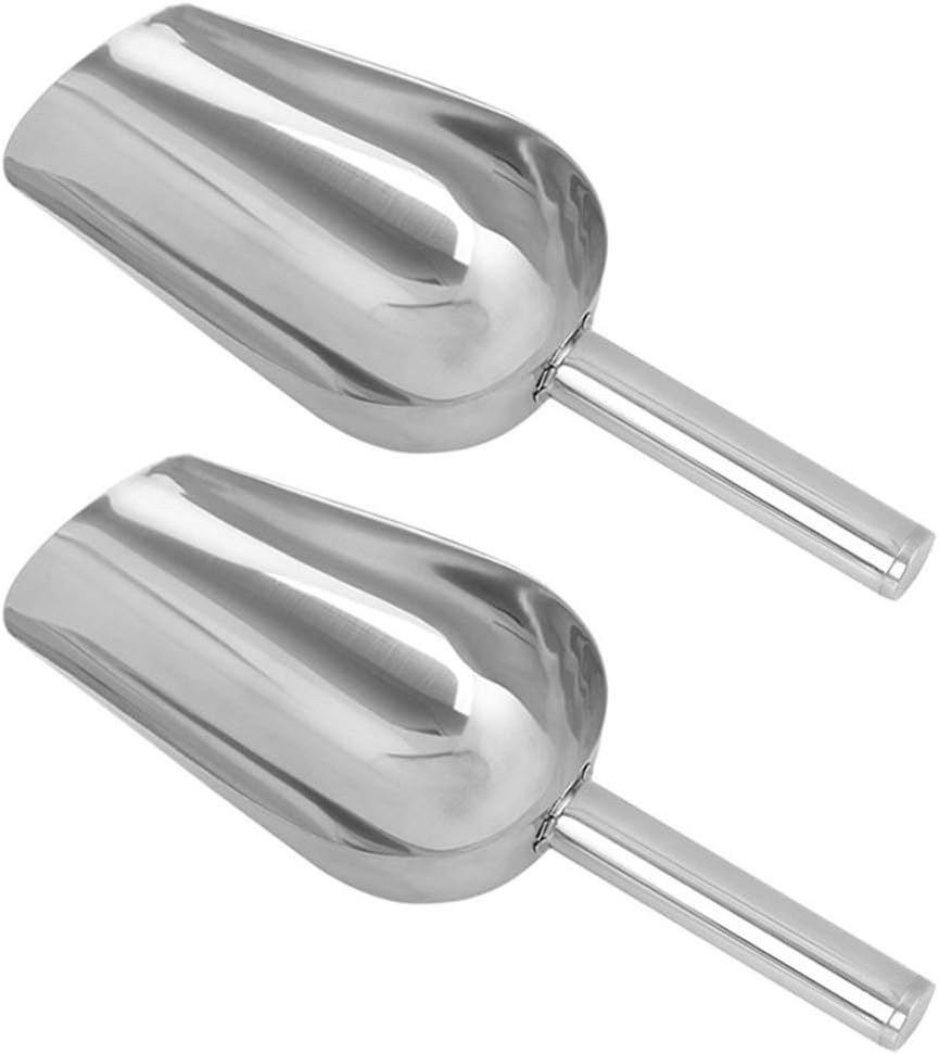 Cucharas de medición de acero inoxidable Beuya, 4 unidades, 4 onzas, cucharas pequeñas para hielo, azúcar, granos de mentón, arroz, harina,