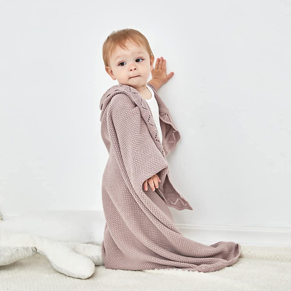 YOYI YOYI Manta de algodón para bebé, manta de punto gofre, suave, cálida y transpirable, manta de recepción para niñas y niños, manta de recepción