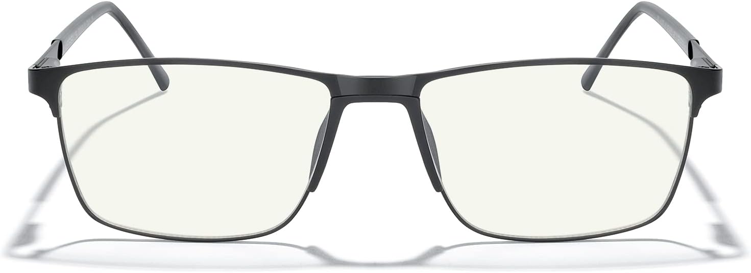 MERRY’S  Lentes de lectura con bloqueo de luz azul, lentes de moda masculina con montura de metal, bisagras de resorte