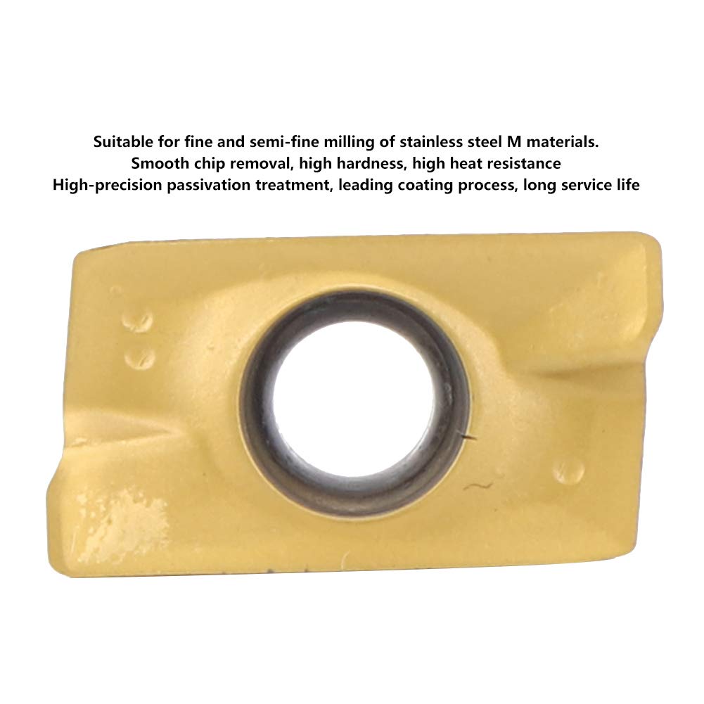 ViaGasaFamido Insertos de torneado, 10 piezas de inserción de fresado indexable de carburo APMT1604, dureza de 15-50HRC, insertos de torneado de