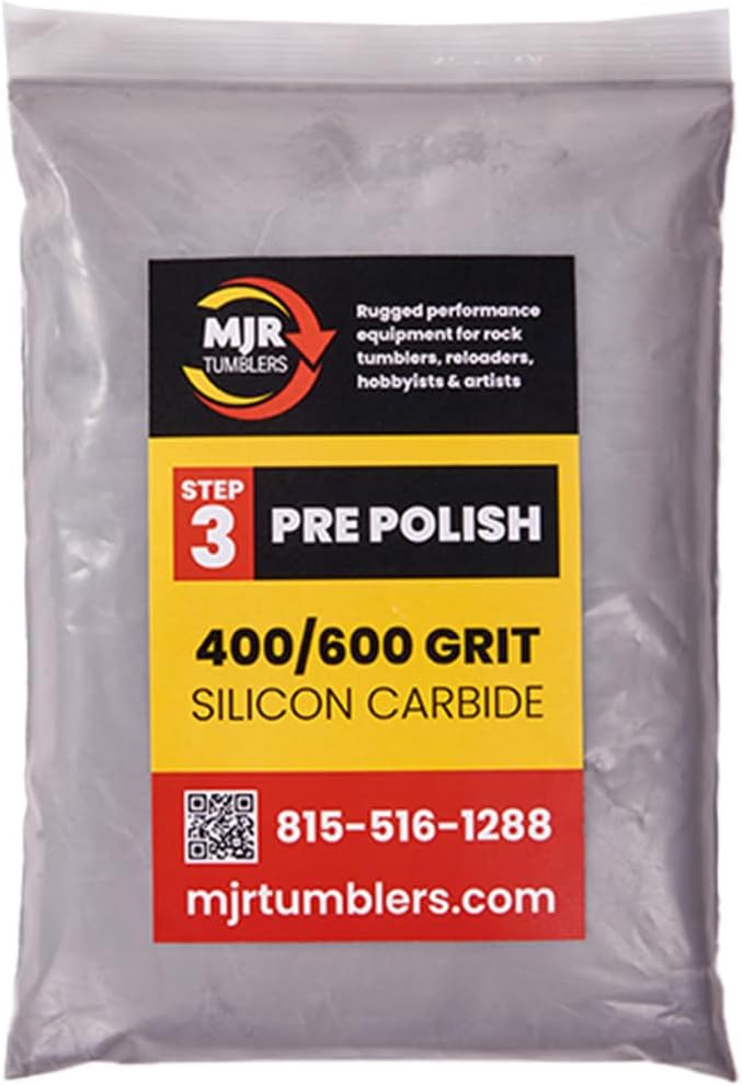 MJR Tumblers Kit de recambio de arena para vasos de roca de 50 libras, carburo de silicio, óxido de aluminio, polaco de medios