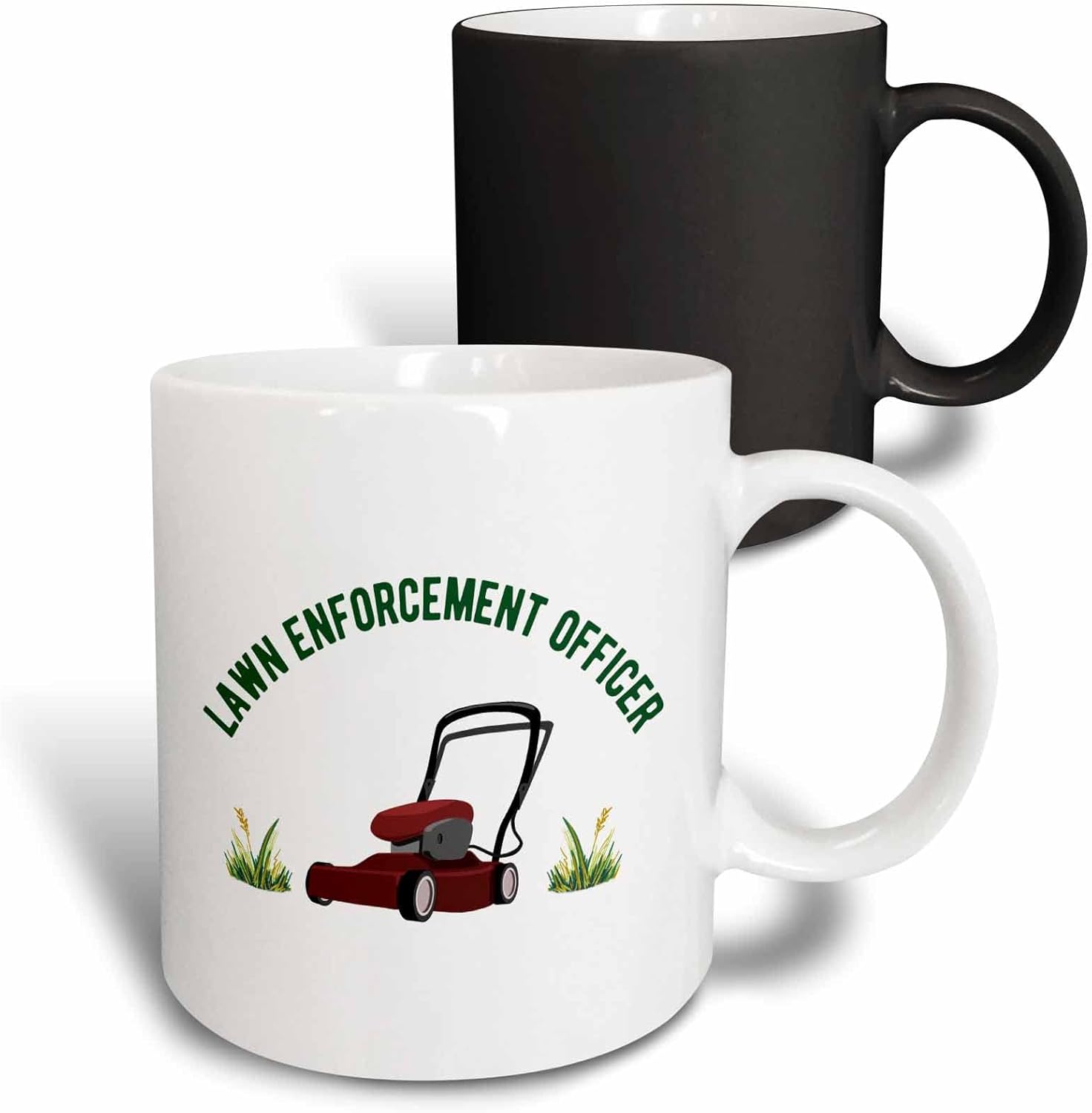 3dRose Oficial de aplicación del césped – Divertido juego de palabras de jardinería cortacésped cortacésped – Tazas (taza-366740-3)
