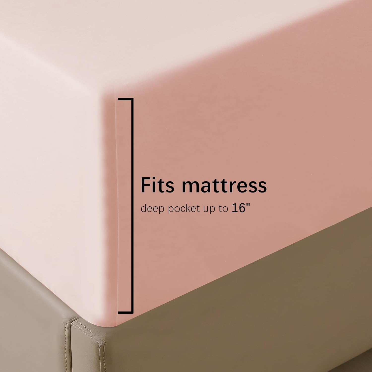 NATUREFIELD 55% Rayon Derived from Bamboo, 45% Cotton Bed Sheet Set Breathable & Cooling Deep Pockets Soft & Wrinkle-Free Easy Care Hotel Luxury 3