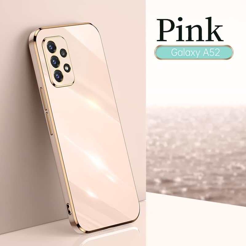 Paquete de 2 fundas de teléfono para Samsung Galaxy A52A52S, carcasa galvanizada de silicona TPU para Samsung A52A52S para hombres y mujeres, a