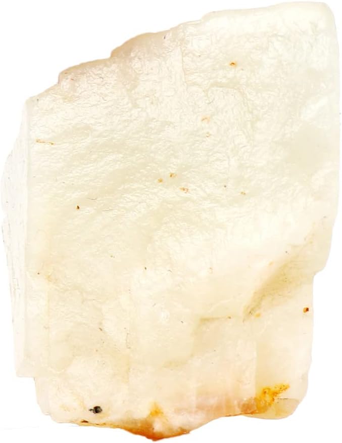GEMHUB Piedra preciosa de cristal blanco natural de 81.25 quilates, piedra lunar blanca bruta de color blanco para envolver alambre