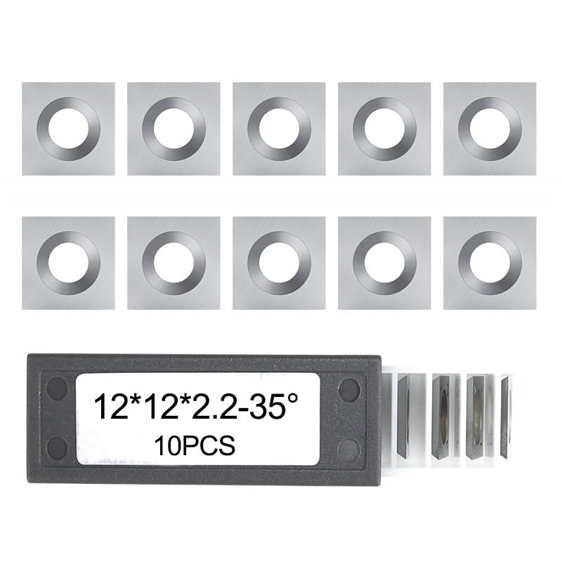 Insertos cuadrados de carburo de 0.472 in 0.472 x 0.472 x 0.087 in Torno de madera Herramientas de torneado para reemplazo CNC Spoilboard Surfacing