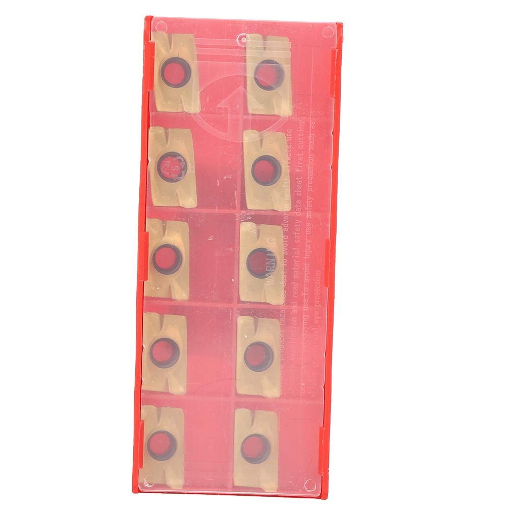 ViaGasaFamido Insertos de torneado, 10 piezas de inserción de fresado indexable de carburo APMT1604, dureza de 15-50HRC, insertos de torneado de