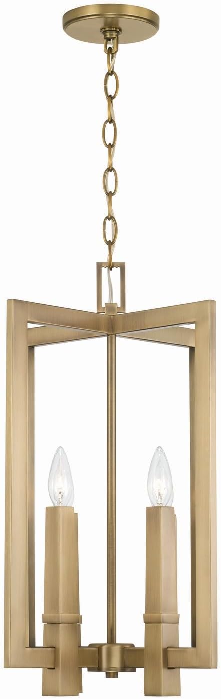 Capital Lighting 549641AD Blake – Lámpara industrial moderna con velas escultóricas para vestíbulo, 4 luces, 240 vatios en total, 22 pulgadas de