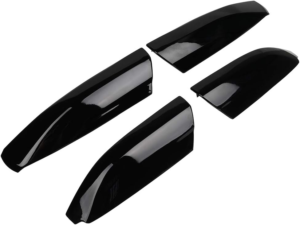 ECCPP Fundas de repuesto para rieles laterales de techo color negro para Toyota Highlander 2.7L 2009-2013, para Toyota Highlander 3.3L 2008-2010,